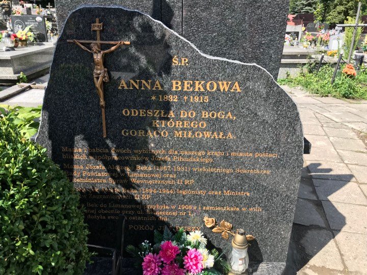 grób Anny Bekowej Limanowa