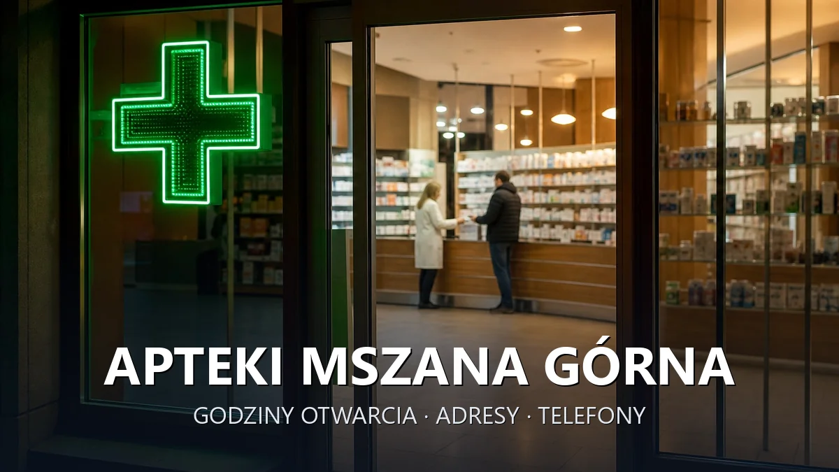 Apteki Mszana Górna, gmina Mszana Dolna, powiat limanowski - adresy, telefony, godziny otwarcia