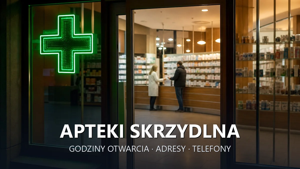 Apteki Skrzydlna, gmina Dobra, powiat limanowski - adresy, telefony, godziny otwarcia