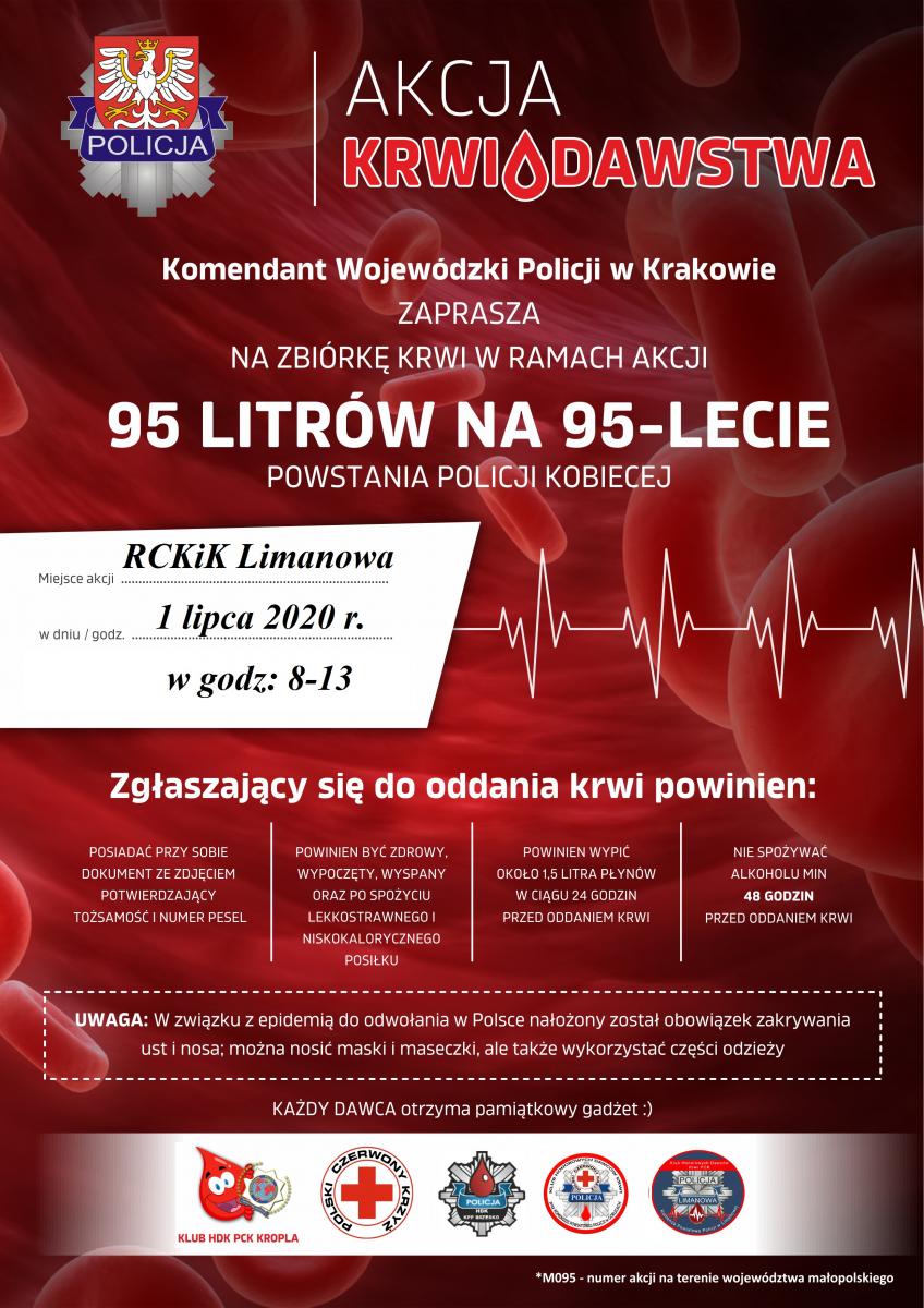 plakat dotyczący zbiórki krwi