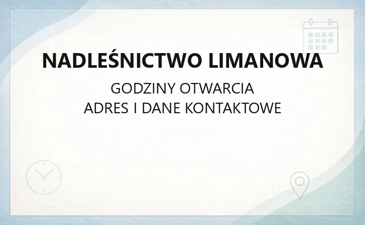 Nadleśnictwo Limanowa - kontakt, drewno opałowe, edukacja leśna i zasady wjazdu do lasu