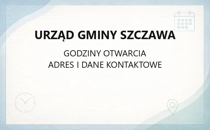 Urząd Gminy Szczawa - kontakt, godziny, sprawy do załatwienia