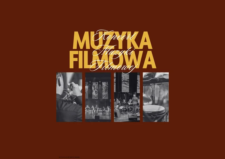 Obrazek przedstawia grafikę promocyjną wydarzenia Wieczór z muzyką filmową w Limanowskim Domu Kultury