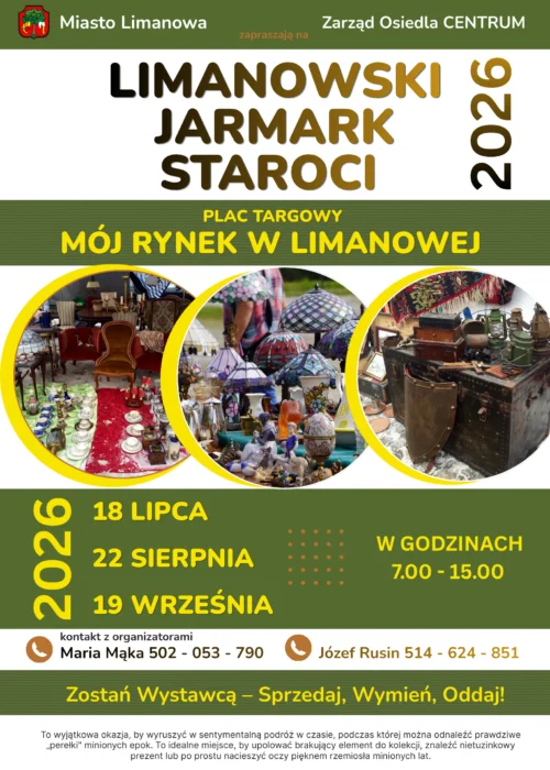 Grafika promocyjna wydarzenia Limanowski Jarmark Staroci