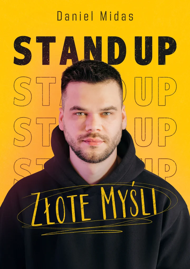 Grafika promocyjna wydarzenia STAND‑UP: DANIEL MIDAS — ZŁOTE MYŚLI w Limanowskim Domu Kultury