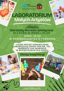 Grafika promocyjna wydarzenia Laboratorium Małych Artystów