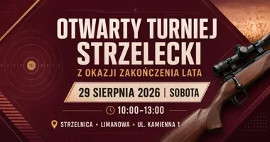 Grafika promocyjna wydarzenia Otwarty Turniej Strzelecki na zakończenie Lata 2026