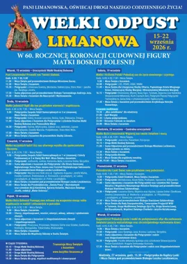Grafika promocyjna wydarzenia Wielki Odpust Limanowski