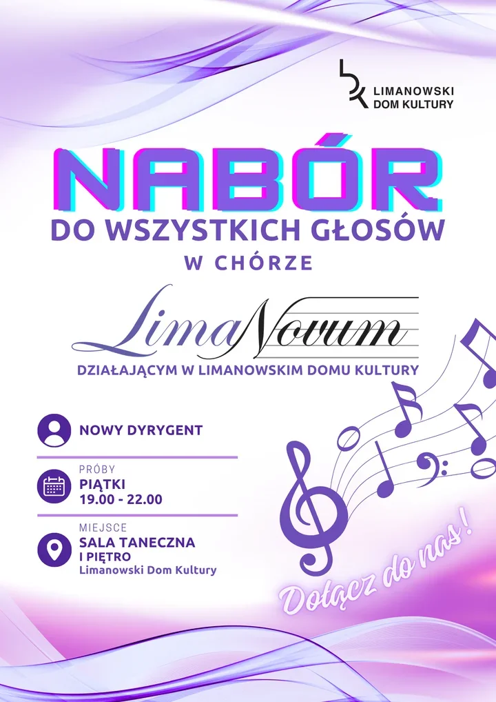 LimaNovum otwiera drzwi dla nowych głosów. Nabór już trwa w Limanowej