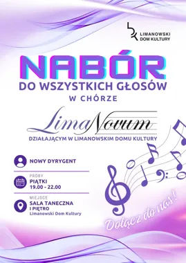 LimaNovum otwiera drzwi dla nowych głosów. Nabór już trwa w Limanowej