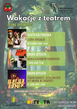 Leśne spektakle w Limanowej rozkręcą dzieciom wakacje już od pierwszego tygodnia