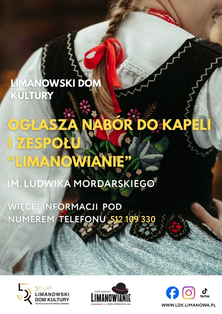 Zespół i Kapela Limanowianie poszukują śpiewaków, muzyków i tancerzy - dołącz do lokalnej tradycji