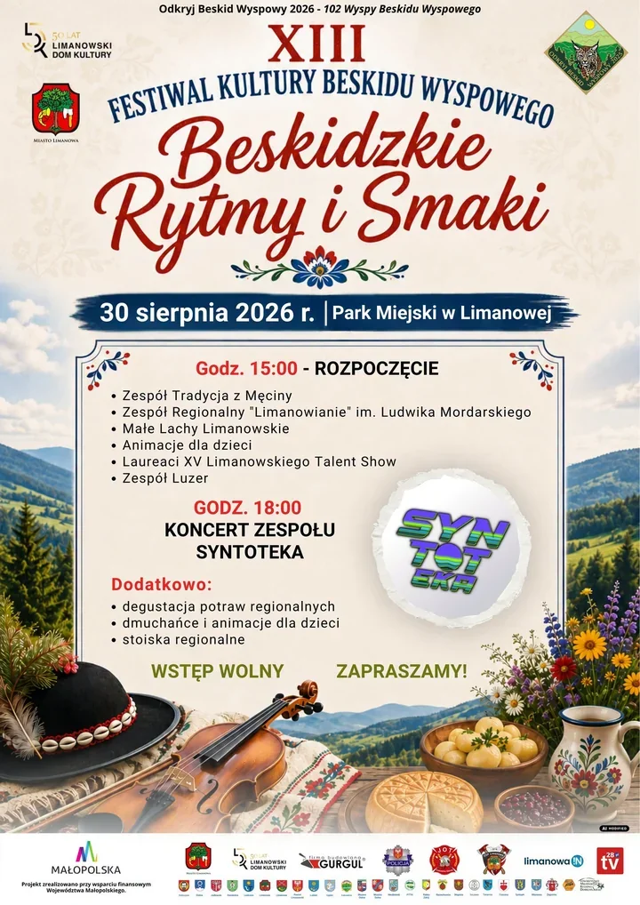 Beskidzkie Rytmy i Smaki wracają do Limanowej z muzyką i regionalną kuchnią