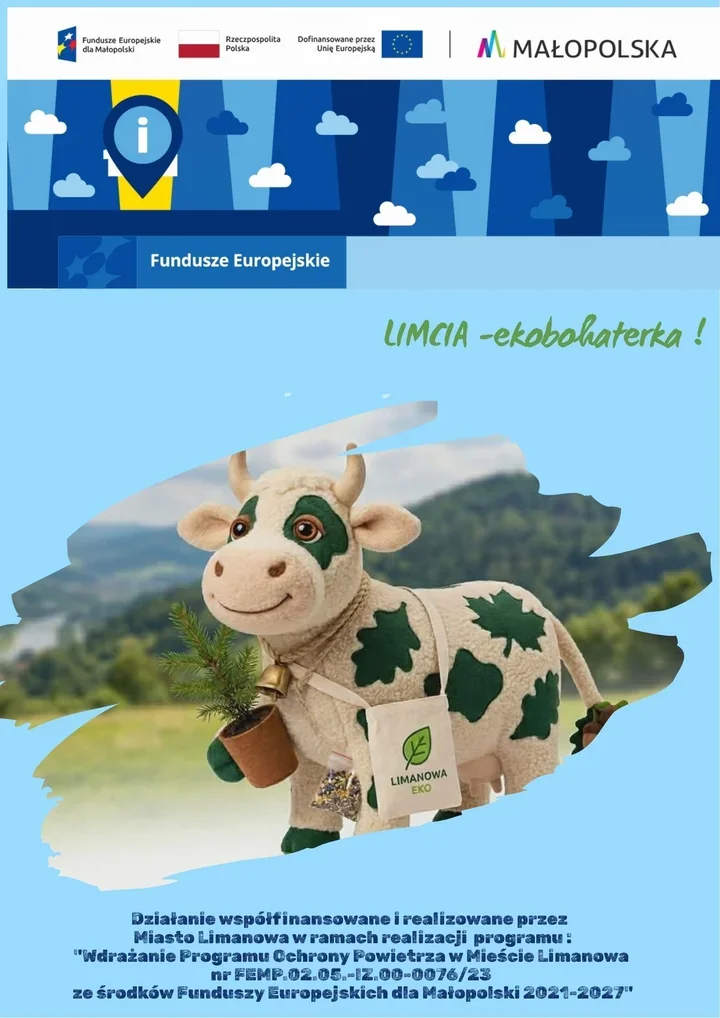 Limcia – krówka, która zmieni Limanową w zielone miasto. Dzieci mogą stworzyć jej supermoce
