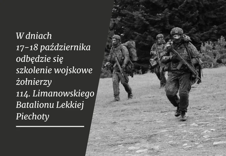 Żołnierze przeprowadzą ćwiczenia w Limanowej. Szkolenie obejmie duży obszar