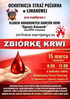 Rusza pierwsza zbiórka krwi – oddaj krew w remizie OSP