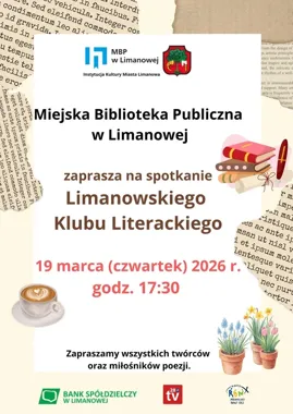 W bibliotece spotkanie Limanowskiego Klubu Literackiego – wieczór z poezją i rozmowami