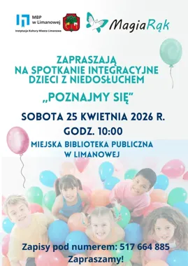 Dzieci z niedosłuchem spotkają się w limanowskiej bibliotece