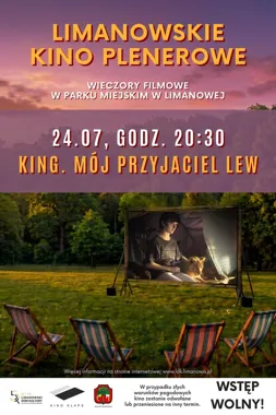 Lew na dużym ekranie pod gołym niebem. Bezpłatny seans w Limanowej