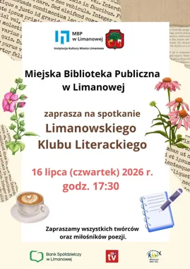 Miłośnicy literatury spotkają się w limanowskiej bibliotece