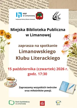 Książki, poezja i rozmowa bez zadęcia. Klub literacki wraca do Limanowej