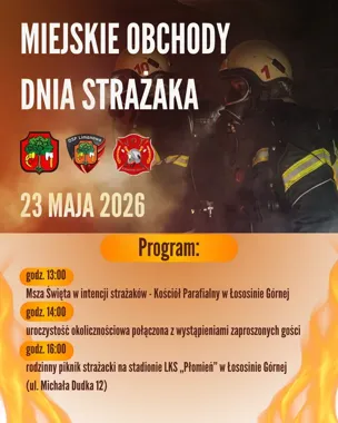 Strażackie święto w Łososinie Górnej. Będzie msza, odznaczenia i piknik