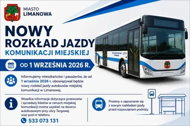 Autobusy miejskie w Limanowej pojadą według nowego rozkładu