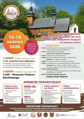 Jubileusz parafii w Łososinie Górnej połączy odpust z rodzinnym festynem