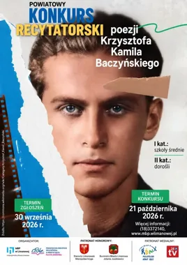 Baczyński zabrzmi w Limanowej. Konkurs czeka na recytatorów