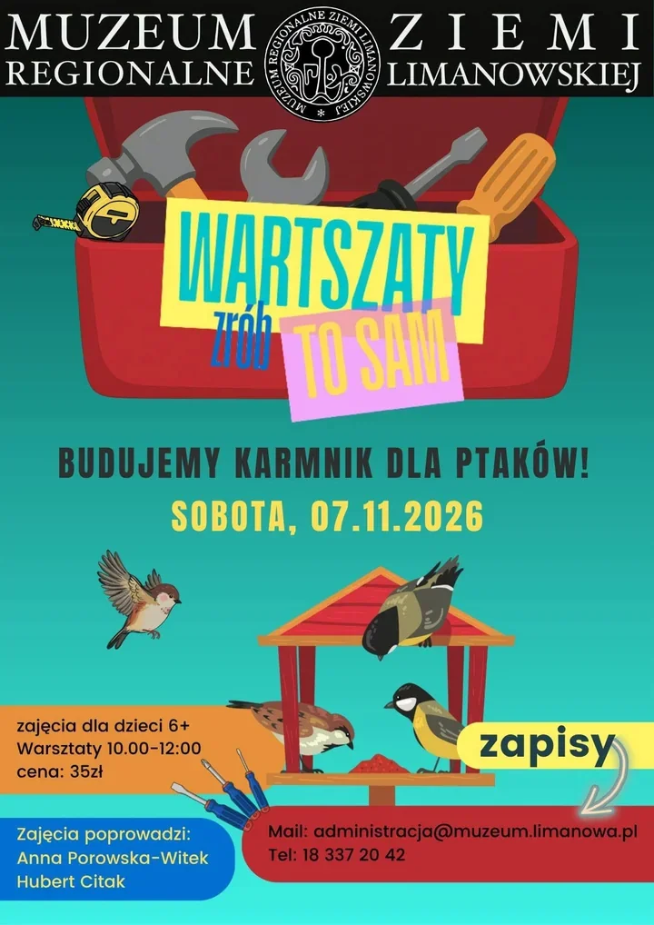Dzieci zbudują karmniki dla ptaków. Nowe warsztaty w Limanowej