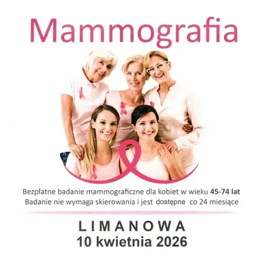 Bezpłatna mammografia przy limanowskim szpitalu i ważne zasady zapisów