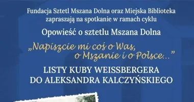 Grafika promocyjna wydarzenia Spotkanie analizujące listy Kuby Weissbergera do Aleksandra Kalczyńskiego